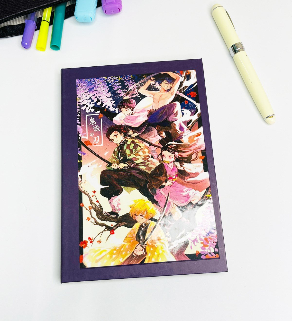 Demo Slayer Mor Tasarımlı Lastikli DeftergiftmodaGmd100145