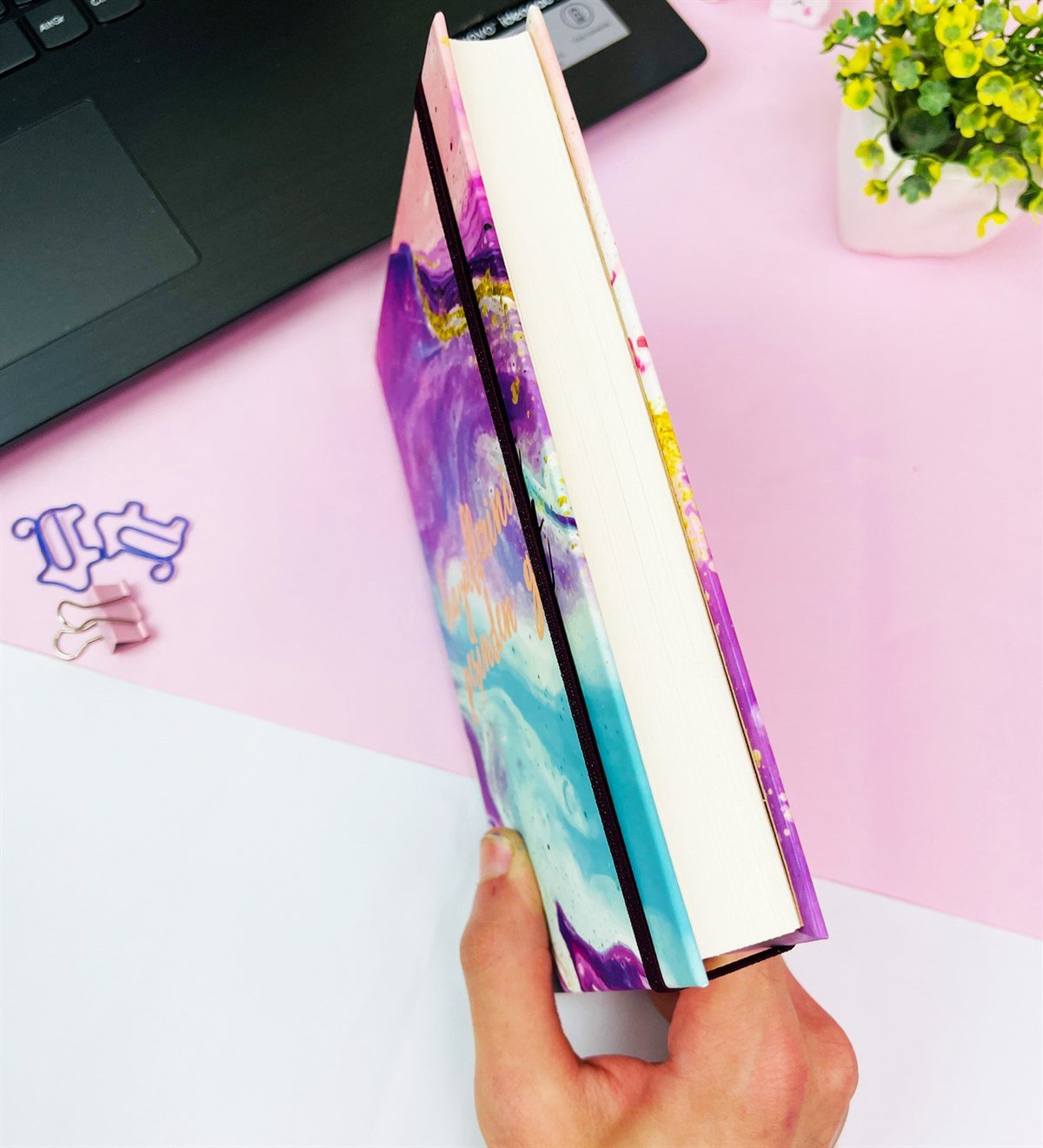 Hayallerinin Peşinden Git Tasarımlı Kalın Kitap Görünümlü DeftergiftmodaGmd100551