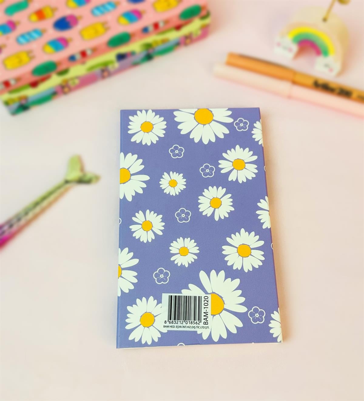 Mor Papatya Tasarımlı Zarf DefftergiftmodaBAM-1020