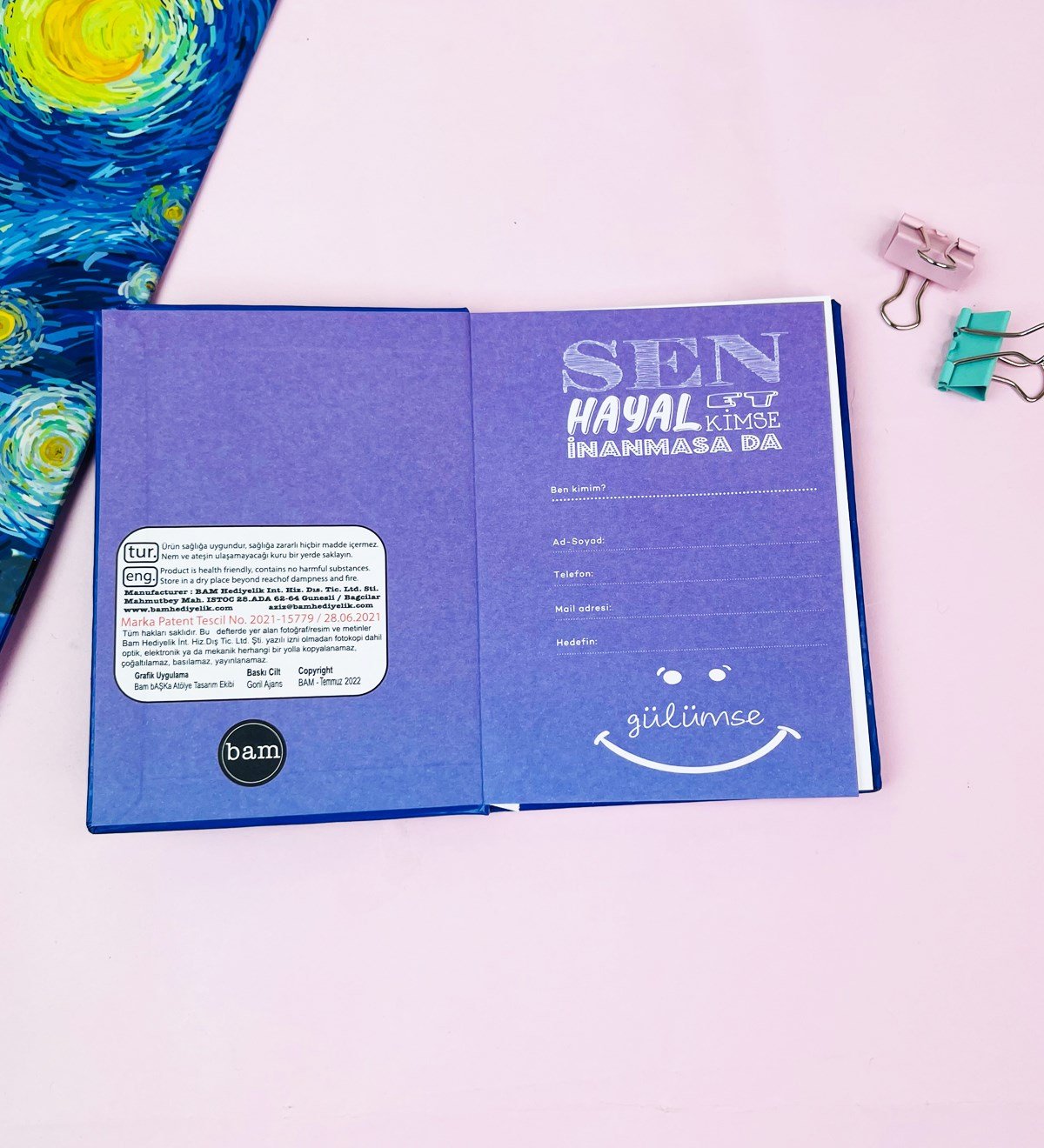 Bu Hayatı İzlemeye Gelmişim Tasarımlı Sert Kapaklı Mini DeftergiftmodaGmd100521