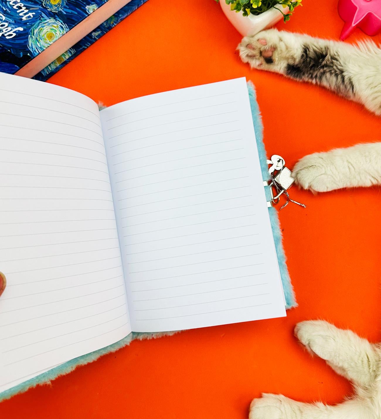 Sevimli Köpek Tasarımlı Kilitli Peluş DeftergiftmodaBM-1056	