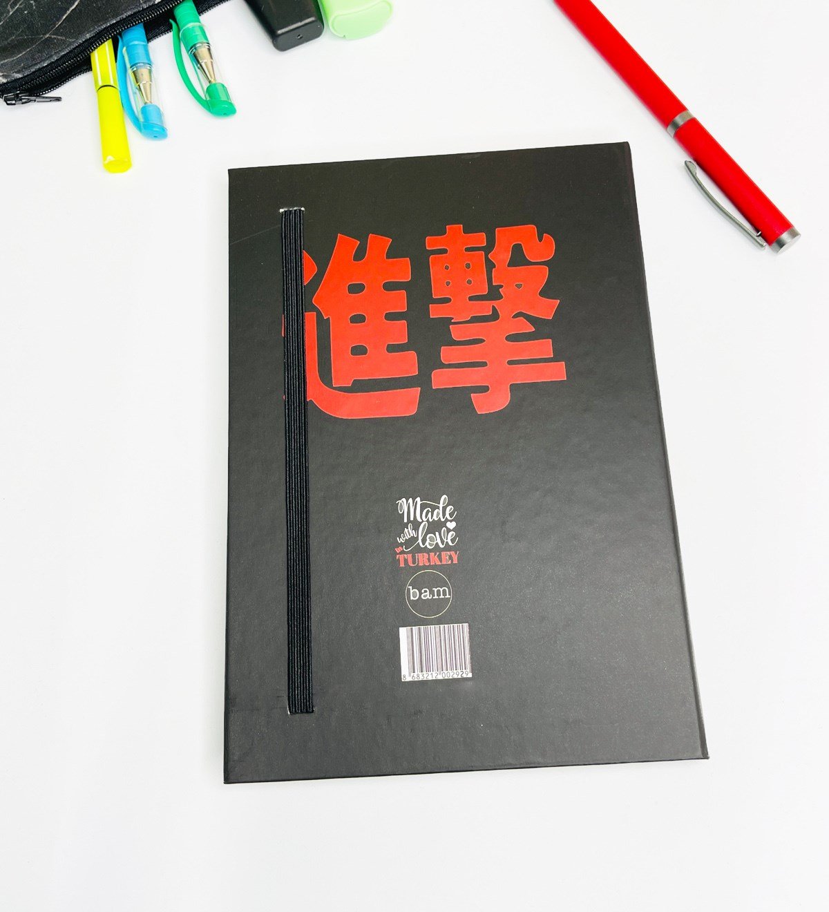 Levi Attack On Titan Tasarımlı Lastikli DeftergiftmodaGmd100139