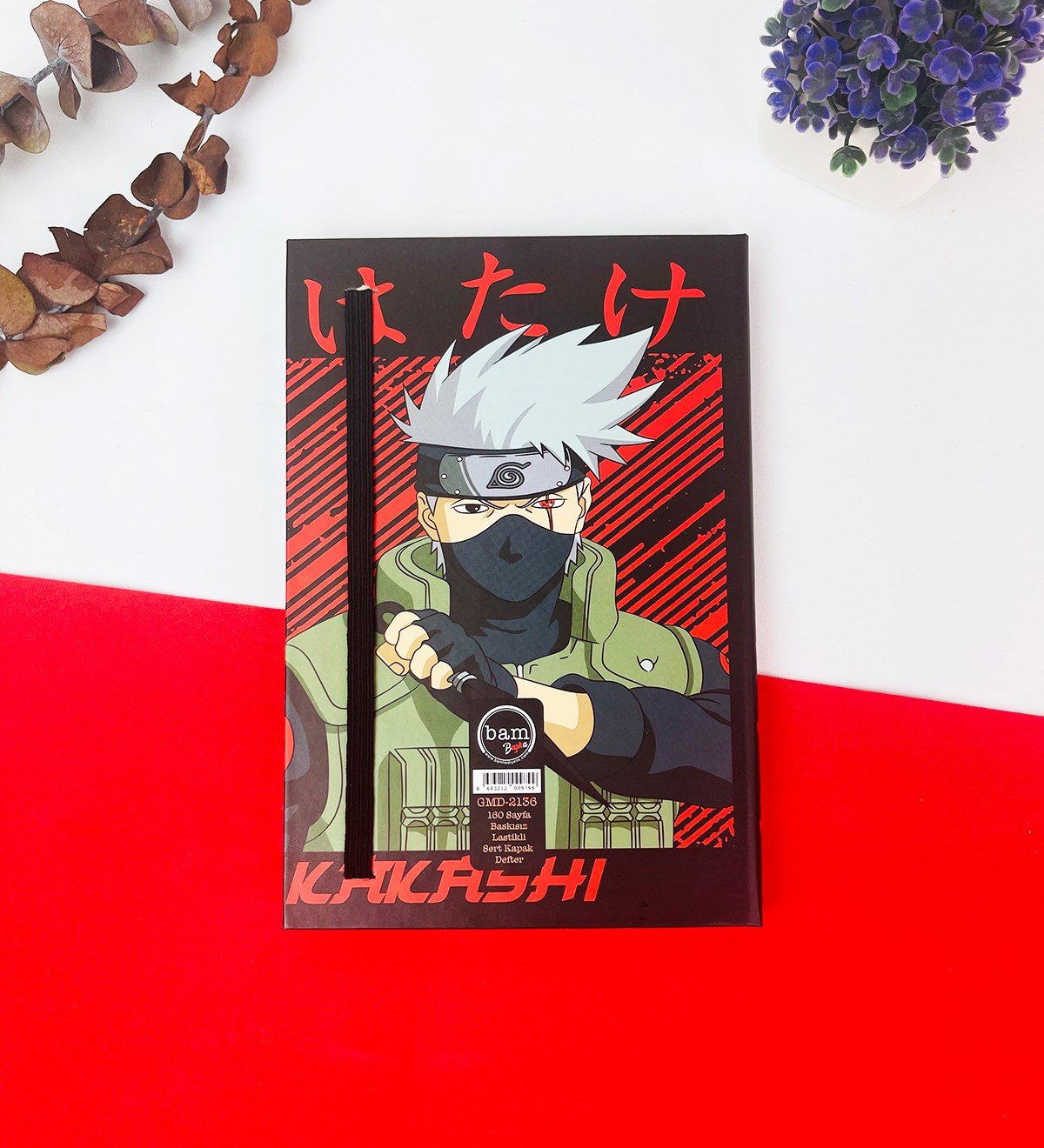 Kakashi Anime Tasarımlı Lastikli DeftergiftmodaGmd100238
