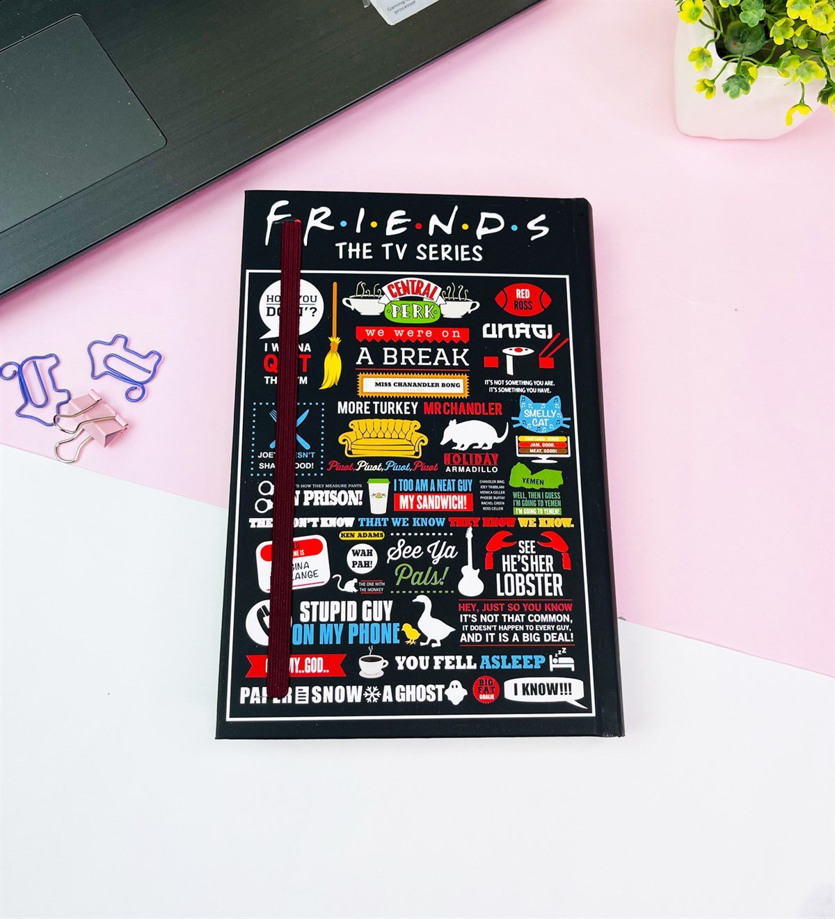 Friends Tasarımlı Kalın Kitap Görünümlü DeftergiftmodaGmd100554