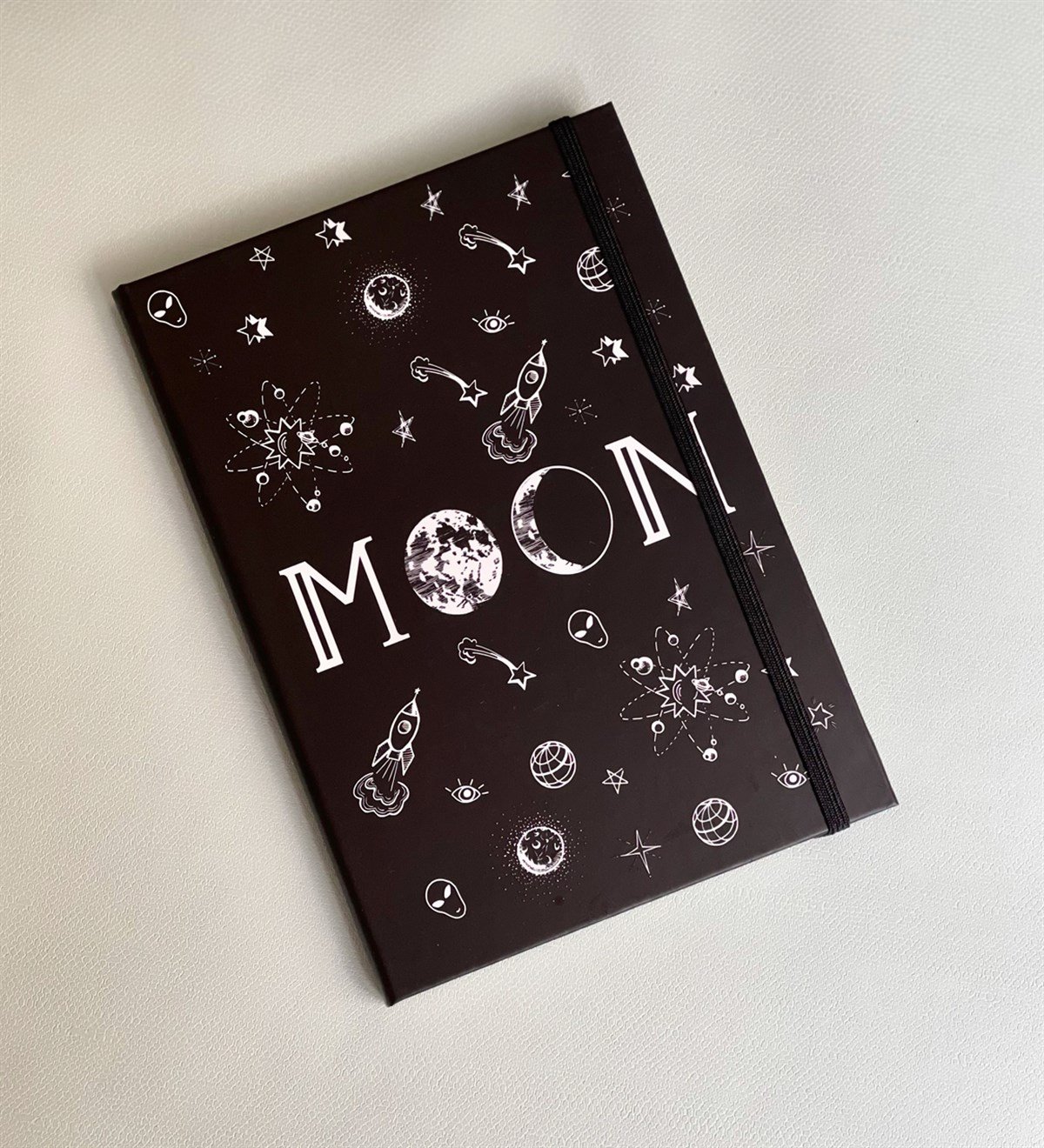 Moon Tasarımlı Lastikli DeftergiftmodaGmd100064