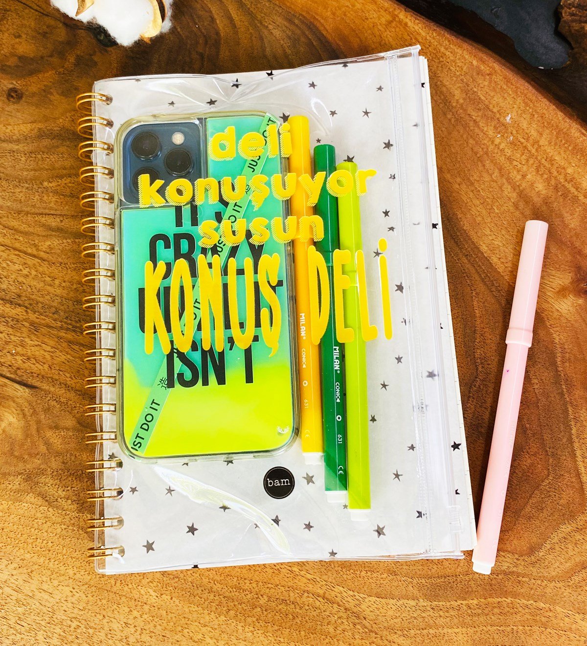 Deli Konuşuyor Susun Tasarımlı Çanta Kapaklı Spiralli DeftergiftmodaGmd100328