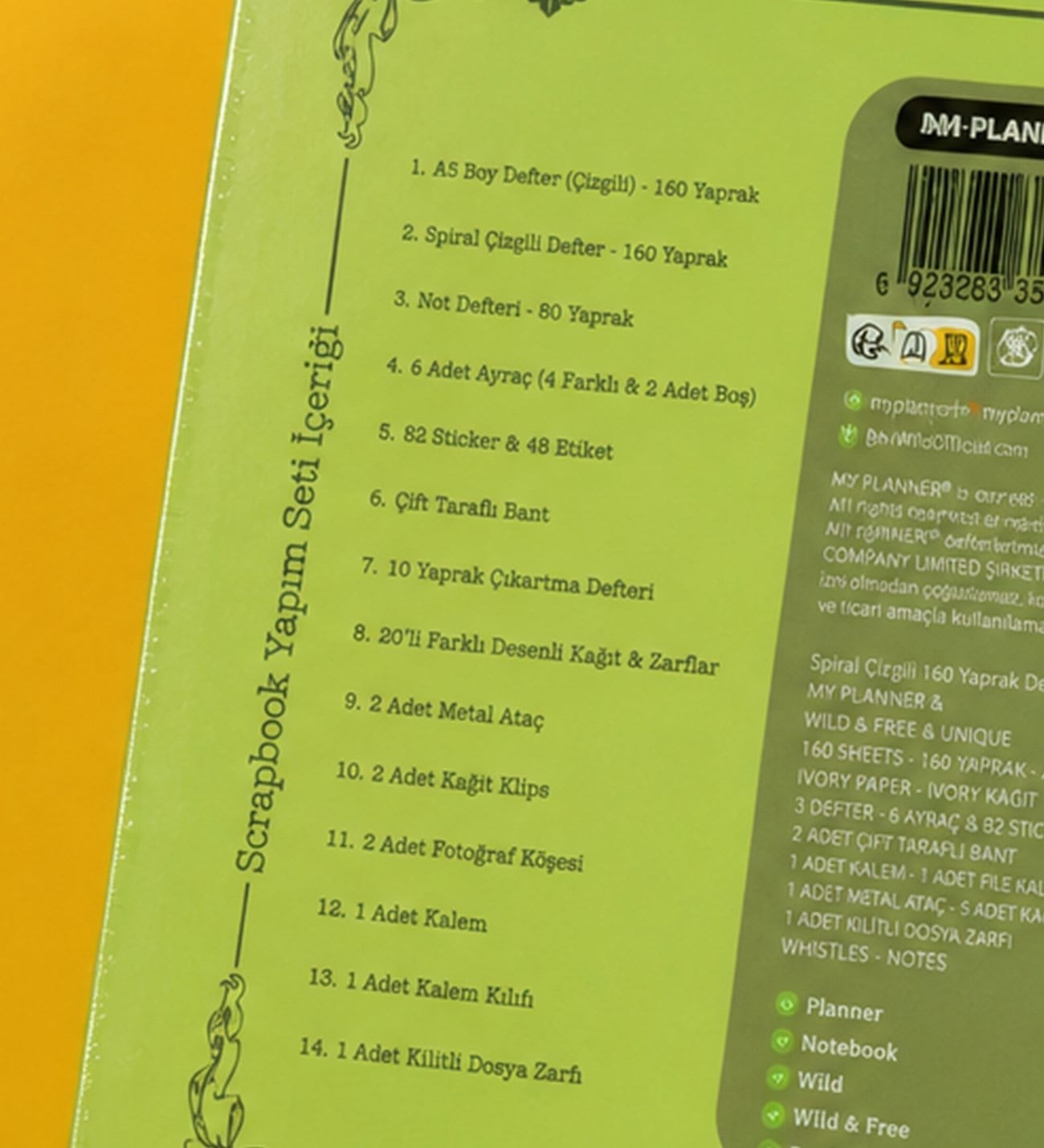 Premium Scrapbook & Journaling Yapım SetigiftmodaBM-2575
