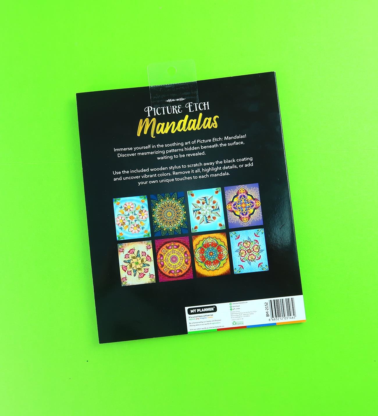 Picture Etch Mandala Kazımalı Boyama Seti – 8 Adet Mandala PanelgiftmodaBM-2152