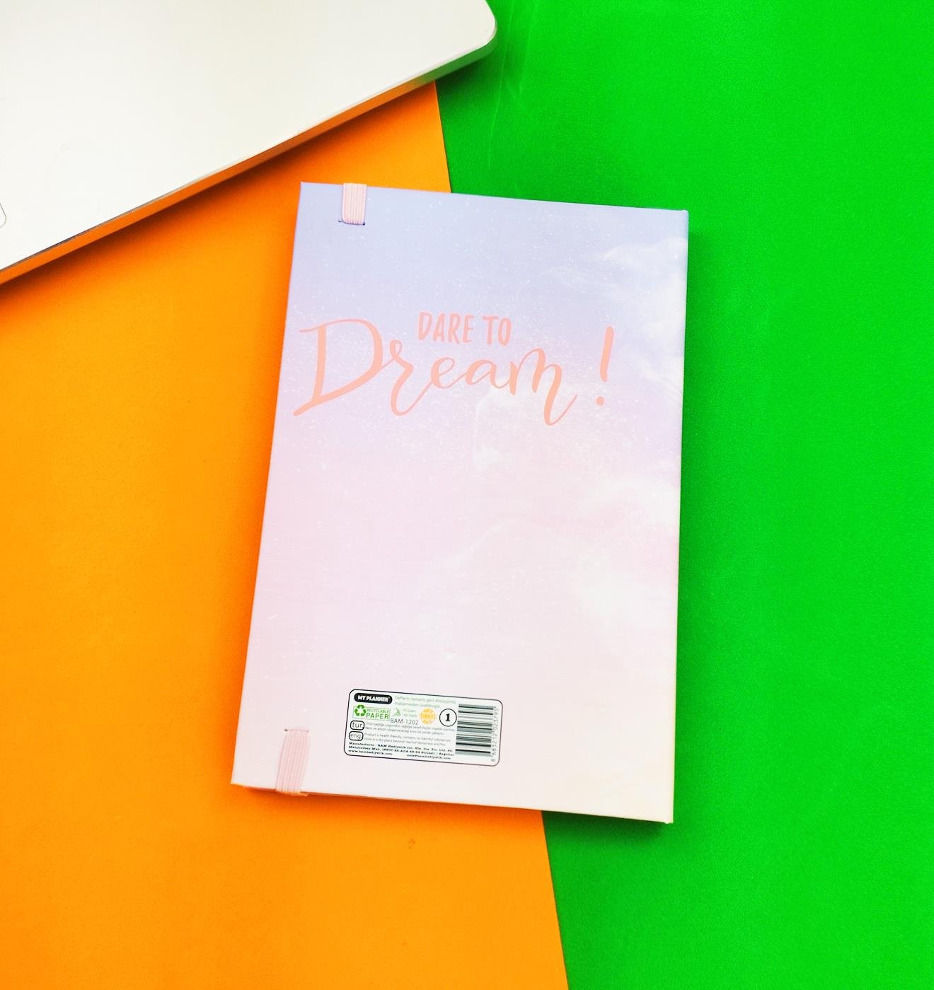 Dare To Dream Tasarımlı Lastikli DeftergiftmodaBAM-1202	