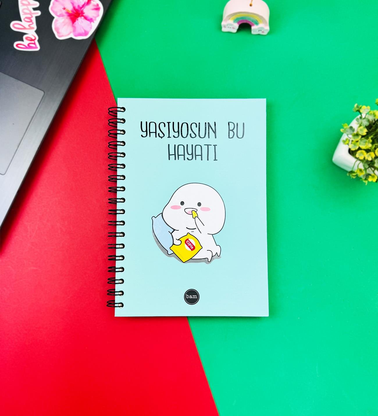 Yaşıyosun Bu Hayatı Tasarımlı Spiralli DeftergiftmodaGmd100190