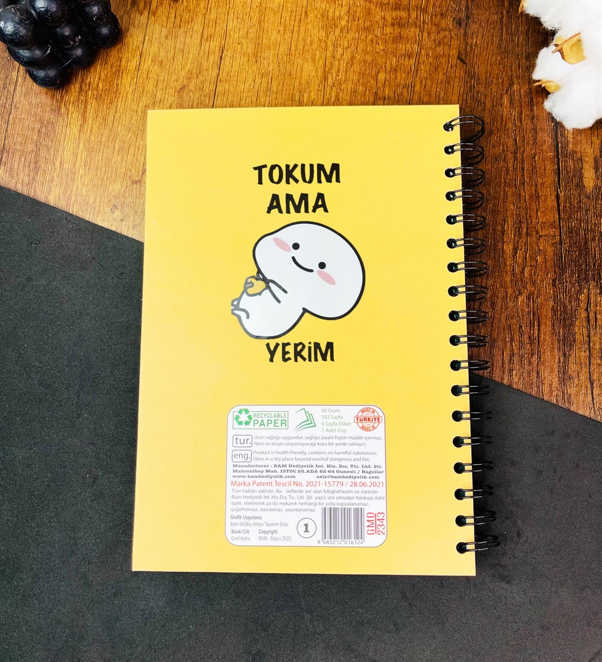 Tokum Ama Yerim Tasarımlı Konuşan AjandagiftmodaGmd100596