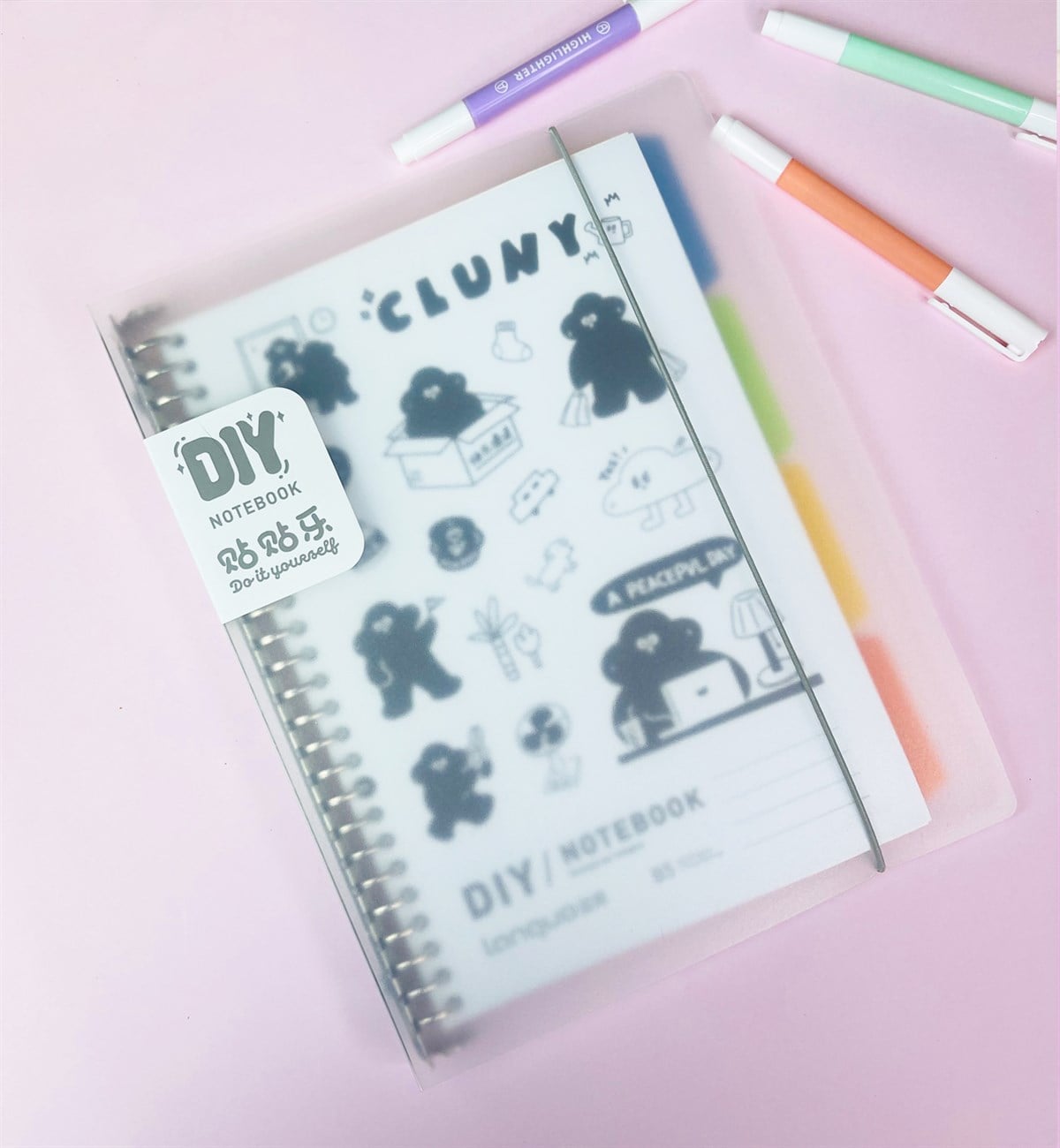 Beyaz Lastikli Kendindin Yap Defter B5giftmodaGm-4314	