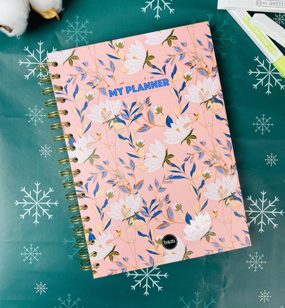 Çiçek Tasarımlı Konuşan AjandagiftmodaGmd100162