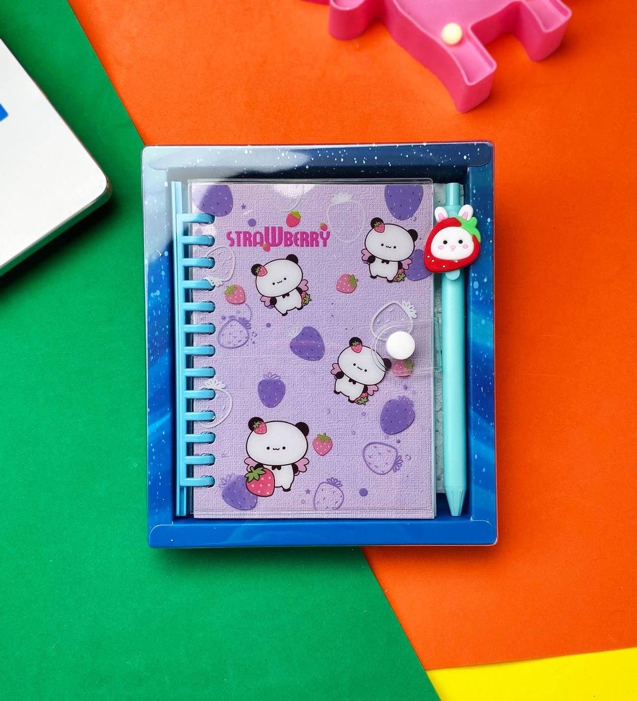 Strawberry Tasarımlı Günlük Defter Ve Kalem SetgiftmodaBM-1086