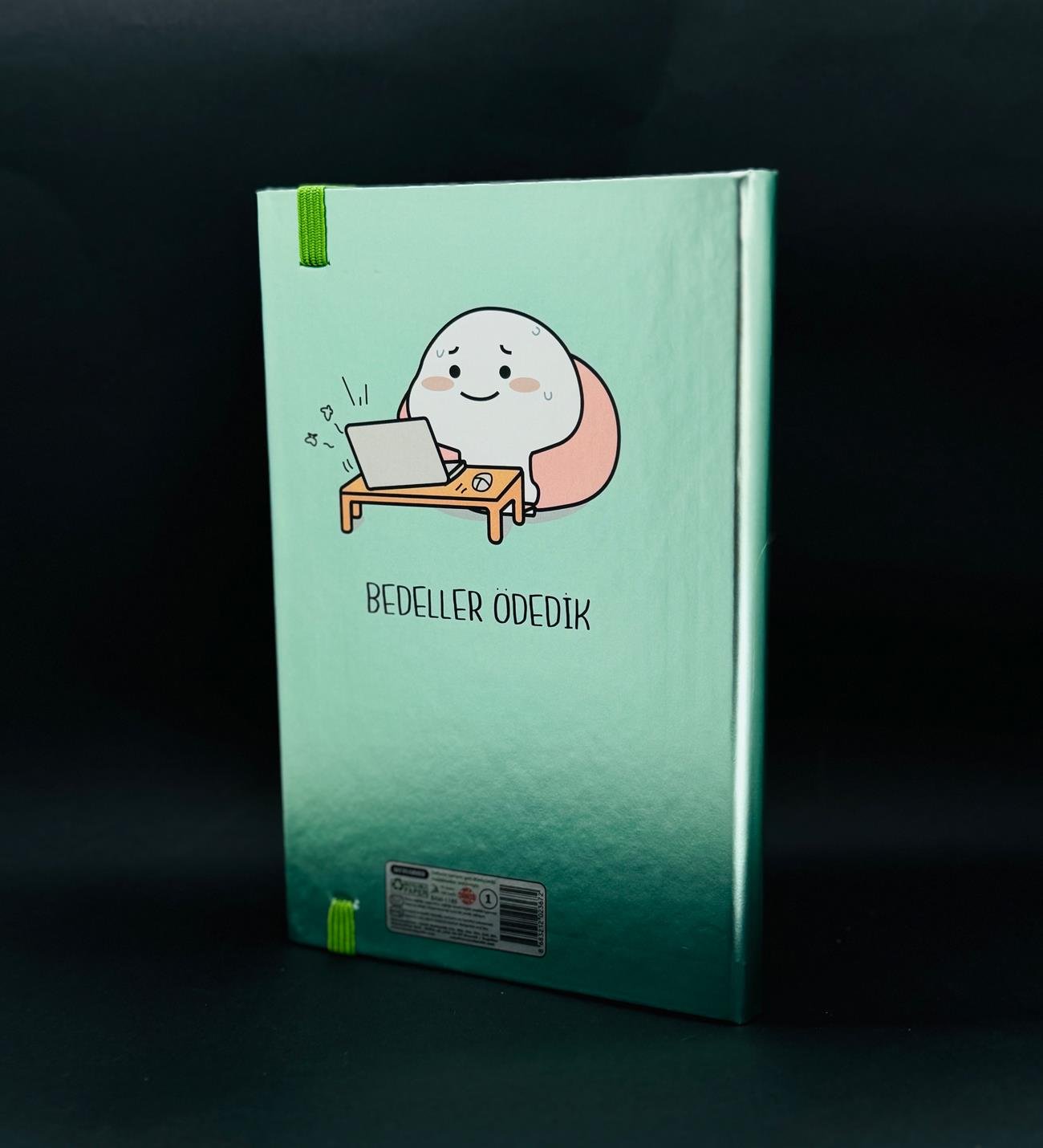 Yaşıyosun Bu Hayatı Tasarımlı Metal Kapaklı Lastikli DeftergiftmodaBAM-1190