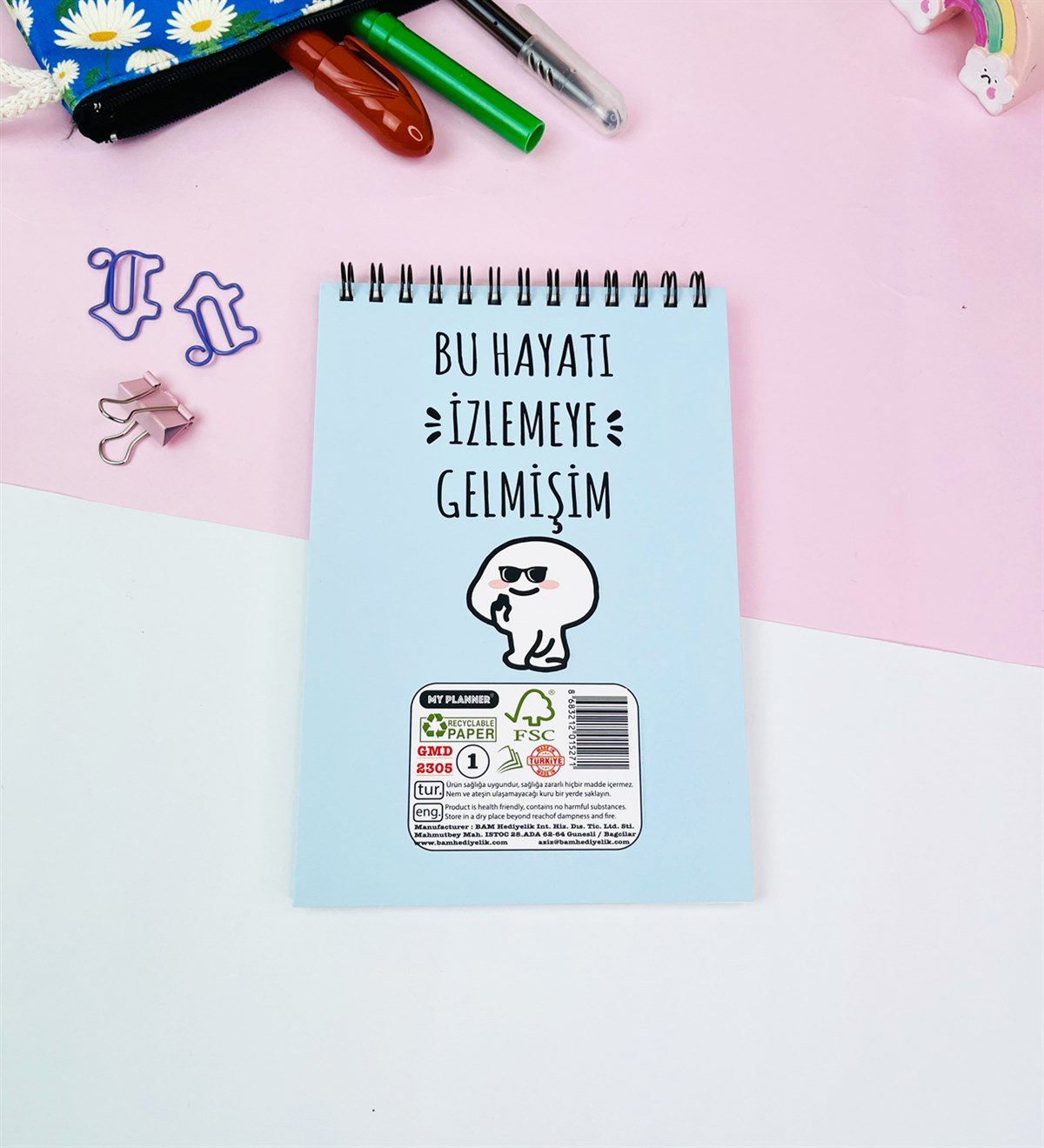 17x11Cm Sketch Book - Eskiz Defteri - 80 Gr - 60 YaprakgiftmodaGmd100565-Bu-Hayatı