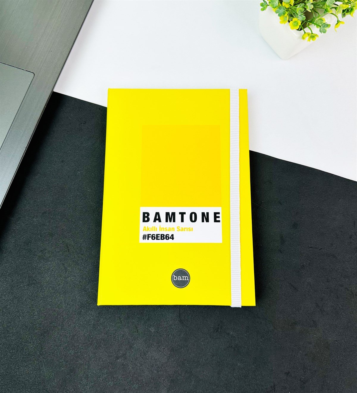 Bam Tone Akıllı İnsan Sarısı Tasarımlı Lastikli DeftergiftmodaGMD0001-2