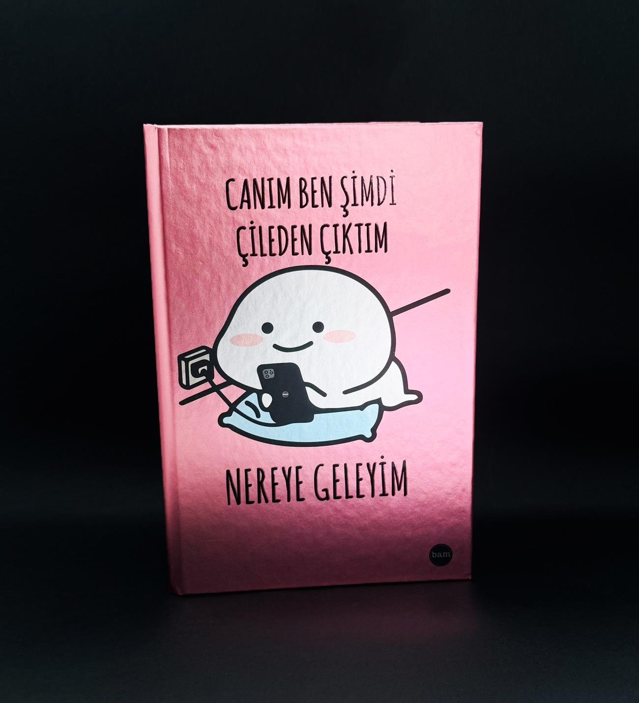 Çileden Çıktım Tasarımlı Metal Kapaklı Lastikli DeftergiftmodaBAM-1193