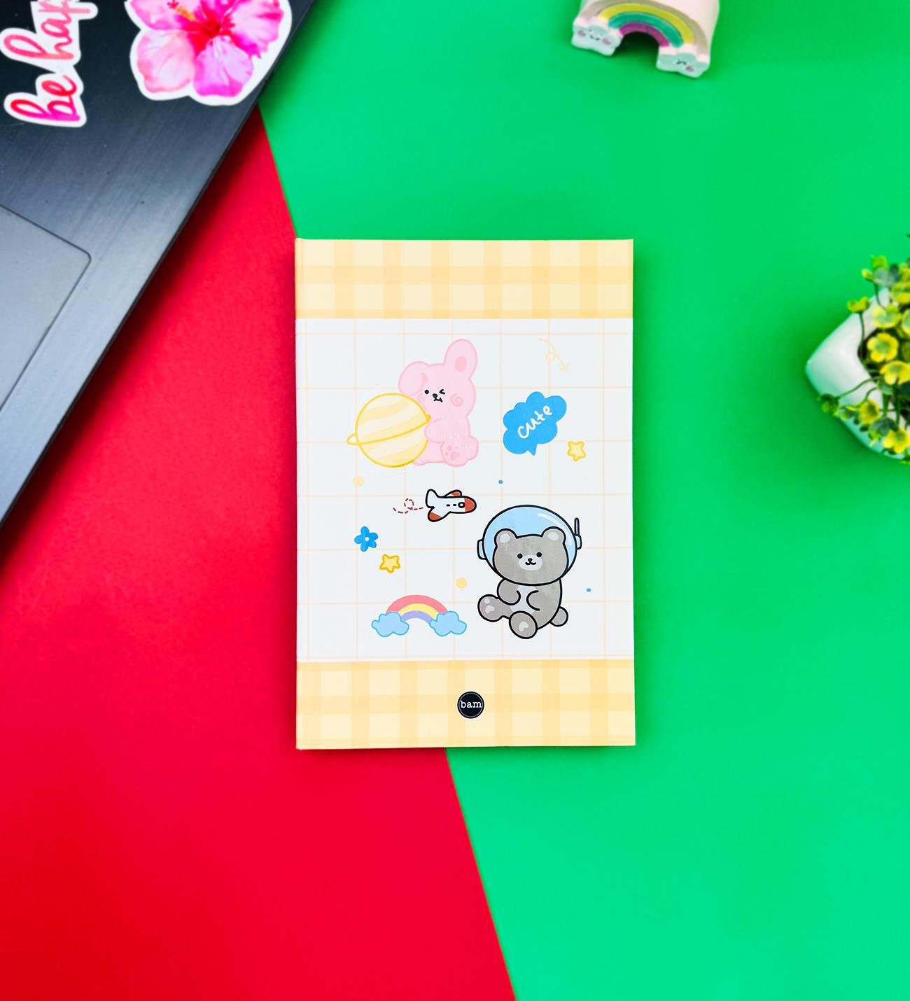 Bear Cute Tasarımlı Lastikli DeftergiftmodaBAM-1271