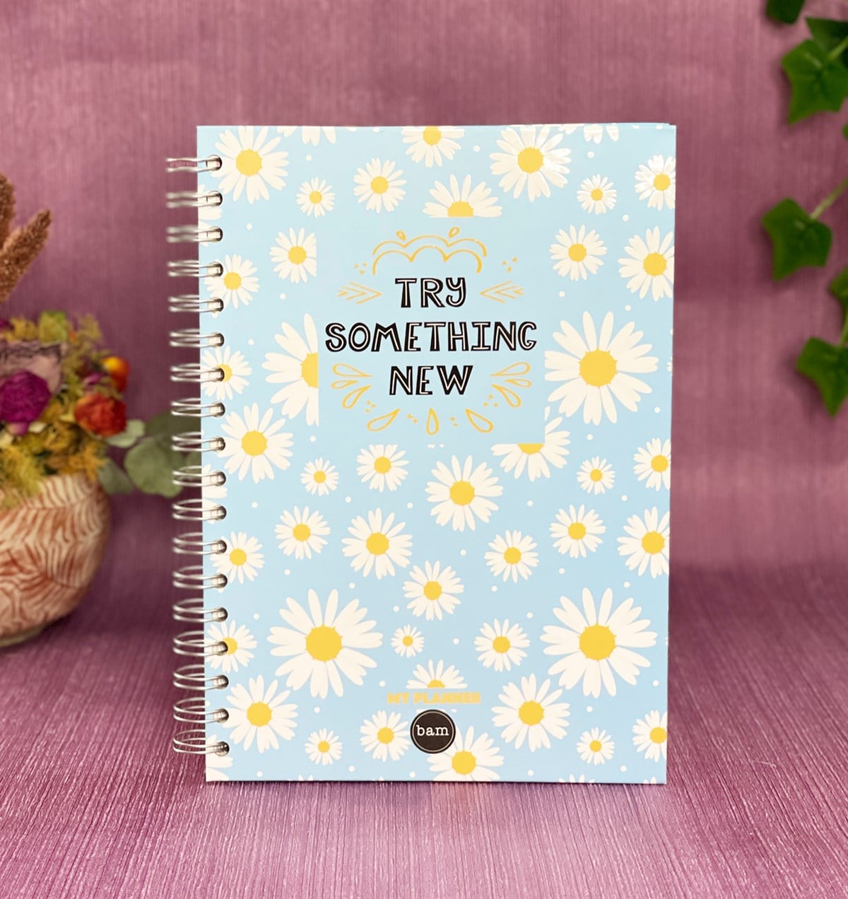 Mavi Papatya Tasarımlı Konuşan AjandagiftmodaGmd100119