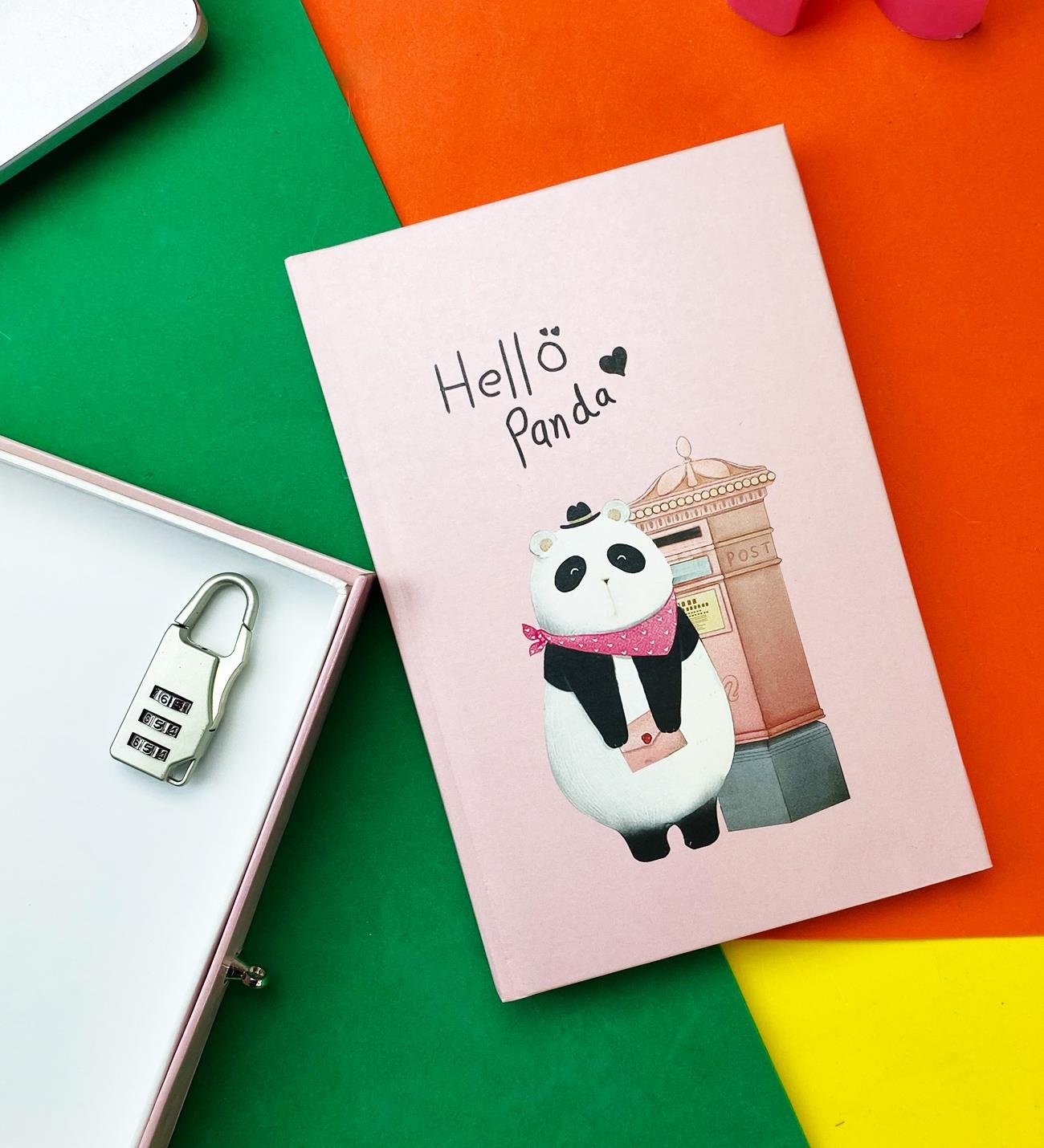 Panda Tasarımlı Kilitli Günlük DeftergiftmodaBM-1074