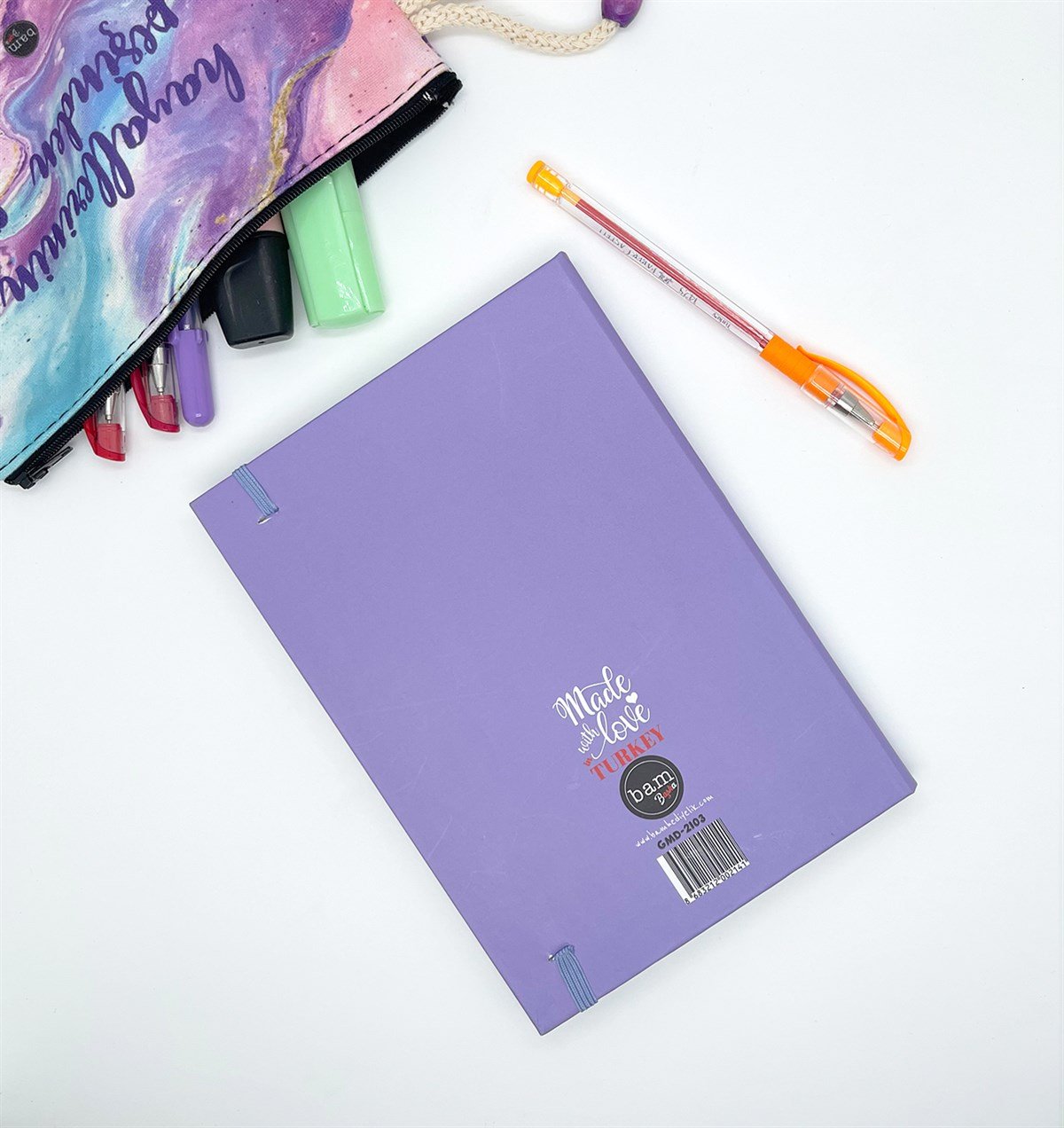 Düz Somon Rengi Tasarımlı Lastikli Defter	giftmodaGmd100116