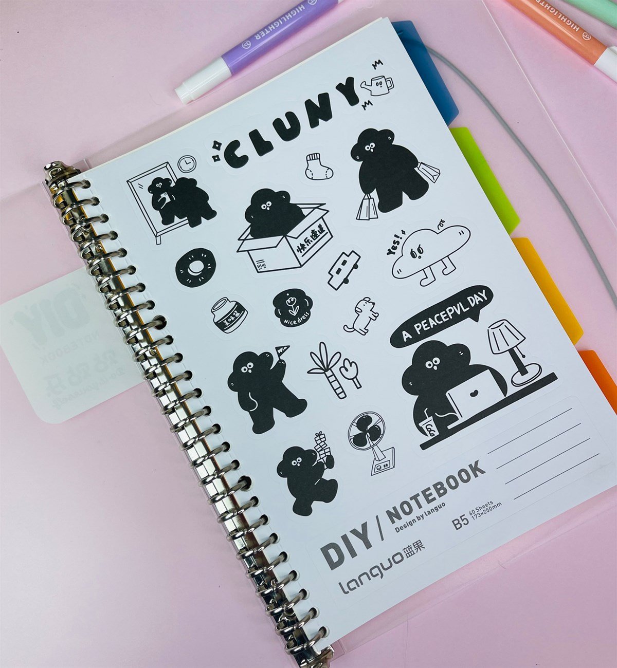 Beyaz Lastikli Kendindin Yap Defter B5giftmodaGm-4314	