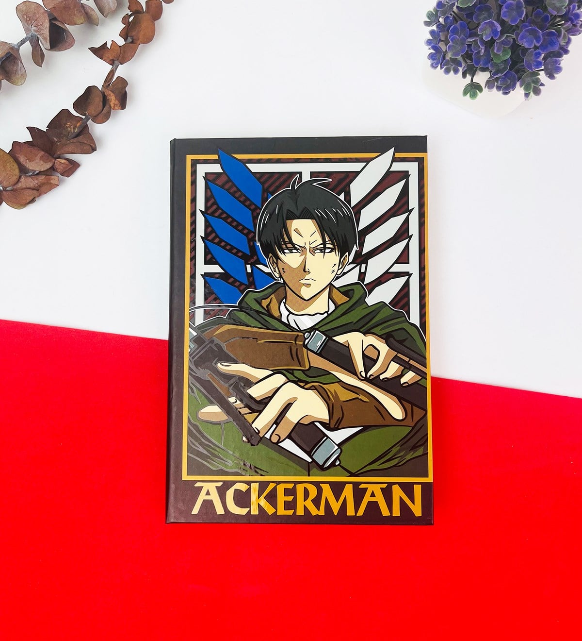 Levi Ackerman Anime Tasarımlı Lastikli DeftergiftmodaGmd100237