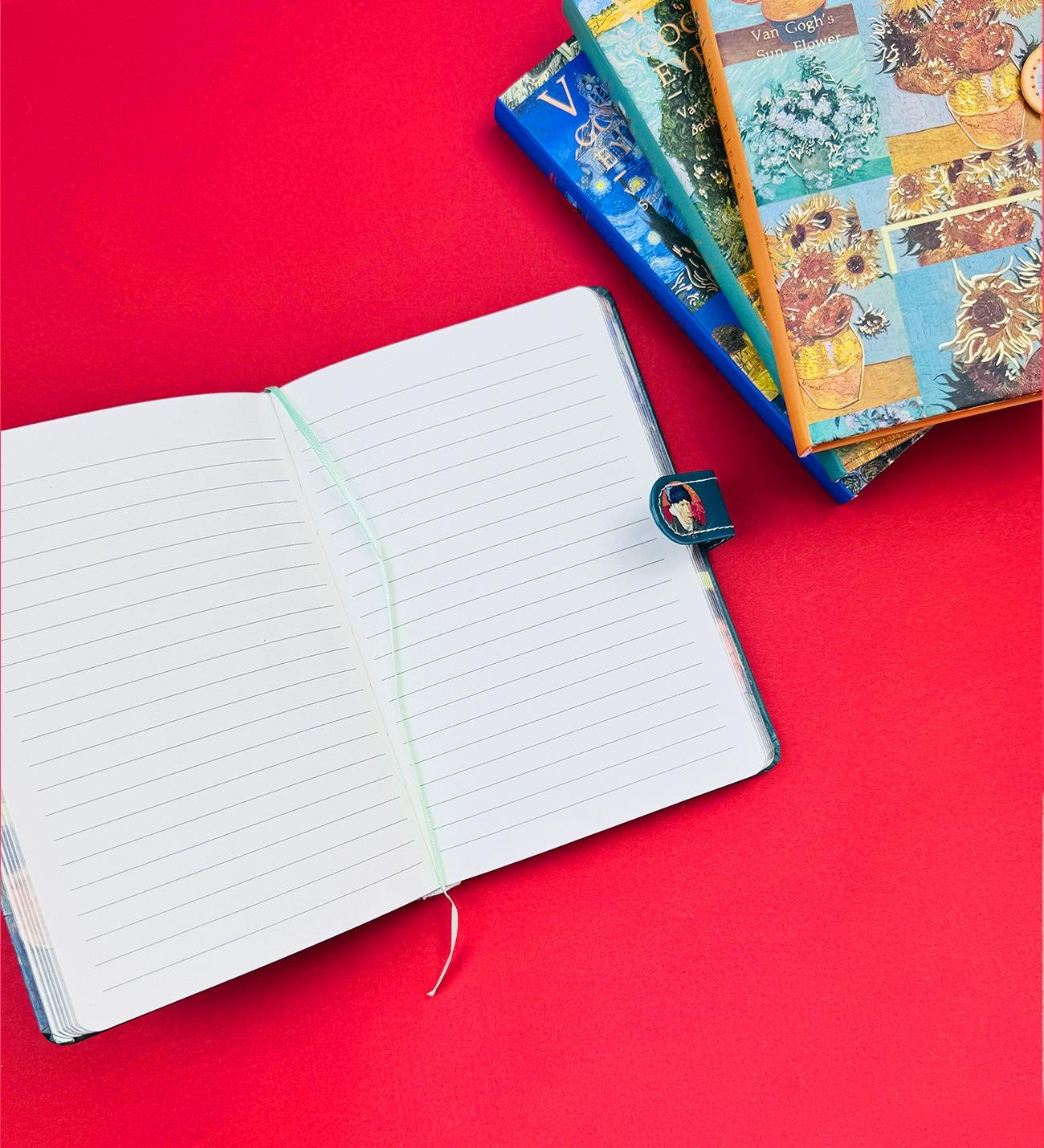 Van Gogh Kolaj Tasarımlı Mıknatıs Kapaklı Defter BM-1209giftmodaBM-1209