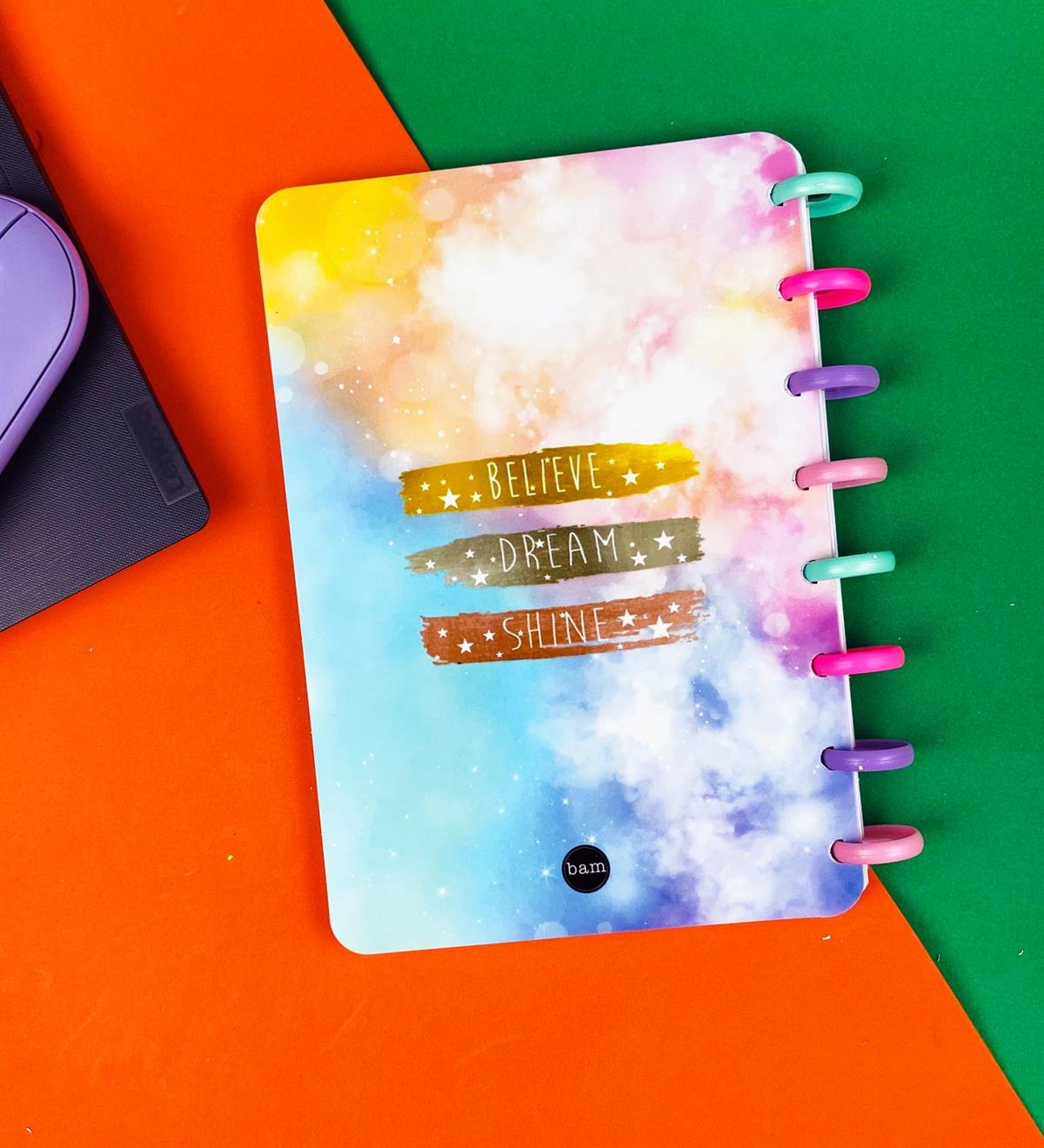 Believe Your Shine Tasarımlı Yeni Nesil Kalp Spiralli DeftergiftmodaBAM-181-4