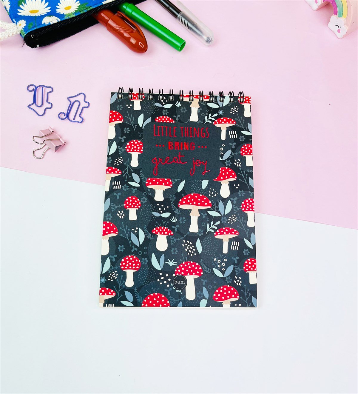 17x11Cm Sketch Book - Eskiz Defteri - 80 Gr - 60 YaprakgiftmodaGmd100571-Mantar-Motto