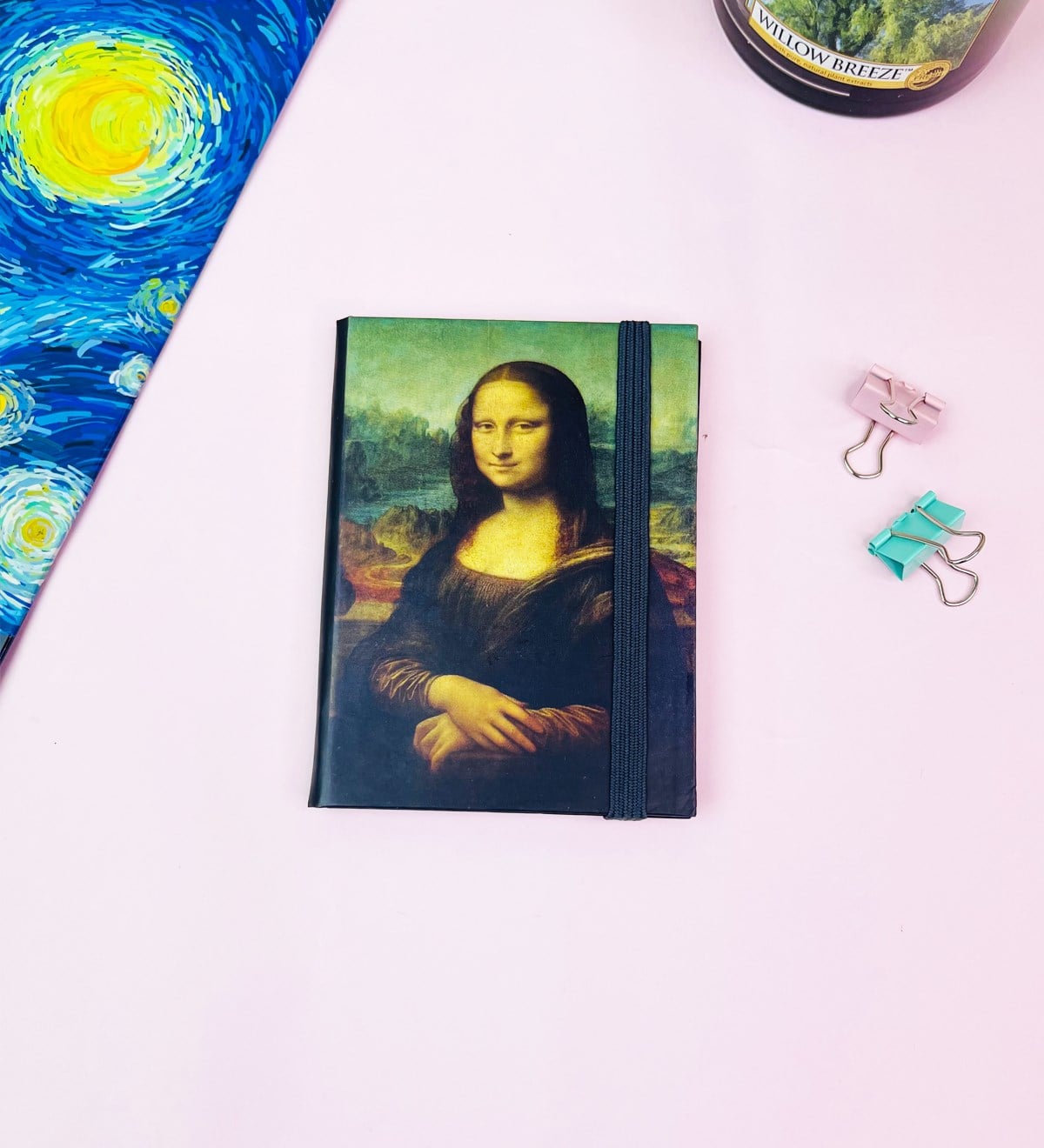 Mona Lisa Tasarımlı Sert Kapaklı Mini DeftergiftmodaGmd100522