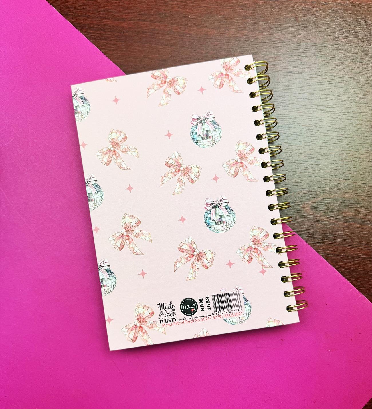 Fiyonk Disko Topu Tasarımlı Konuşan AjandagiftmodaBM-1588