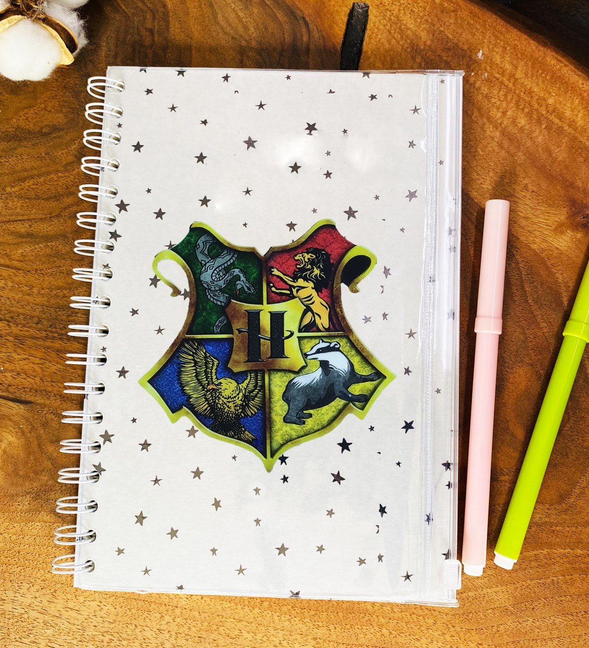 Hogwarts Tasarımlı Çanta Kapaklı Spiralli DeftergiftmodaGmd100355
