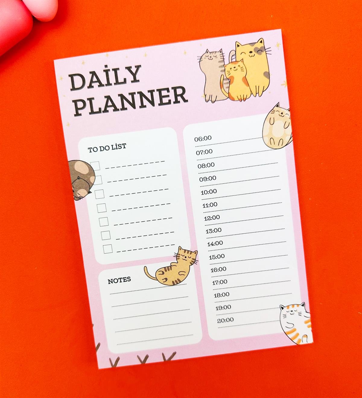 Kedi Tasarımlı To Do List Yapılacak ListesigiftmodaBAM-Pln-1	
