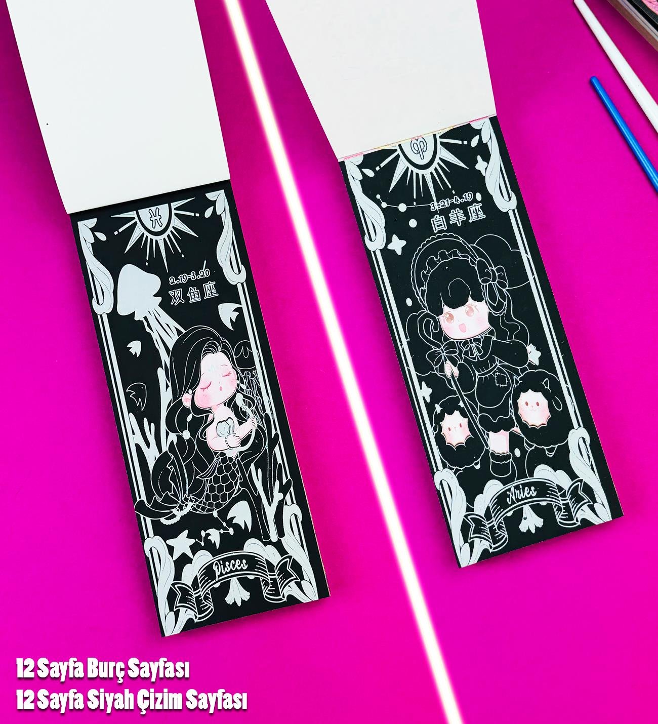 Sihirli Siyah Kazıma Defteri Scratch PaintinggiftmodaBM-1262