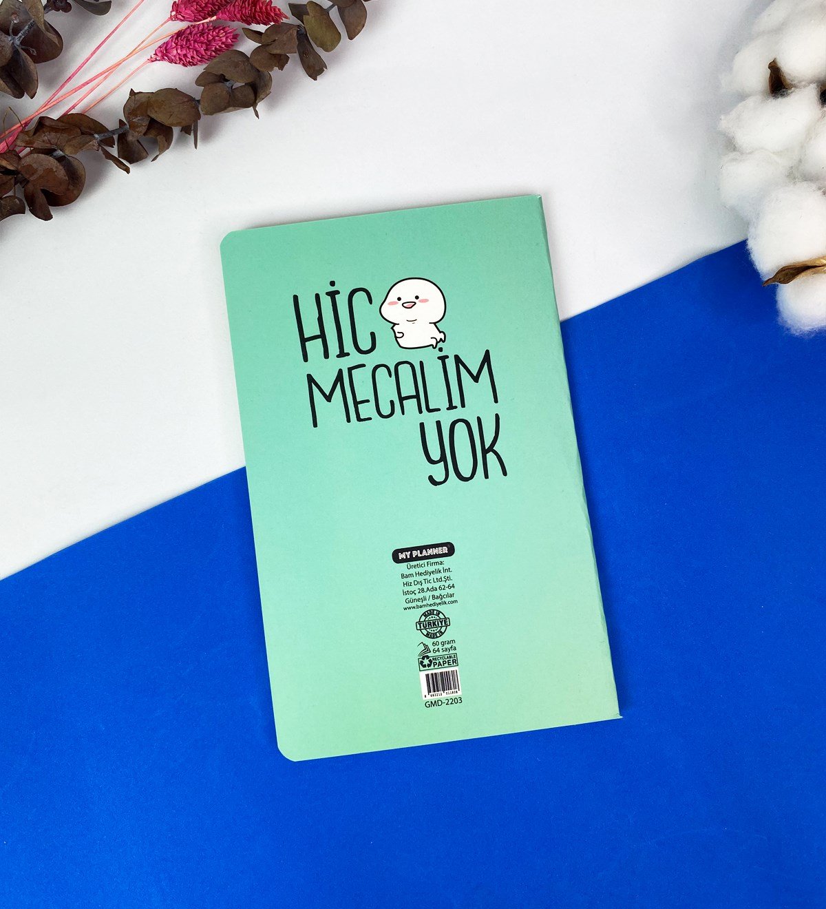 Hiç Mecalim Yok Tasarımlı Dikişli DeftergiftmodaGmd100349