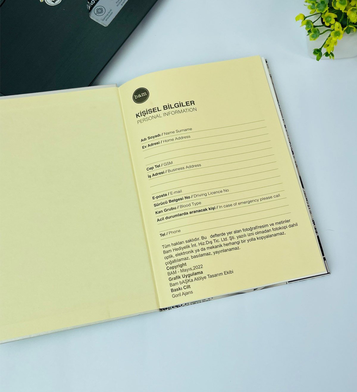 Kalbinin Sesini Dinle Tasarımlı Lastikli DeftergiftmodaGmd100457