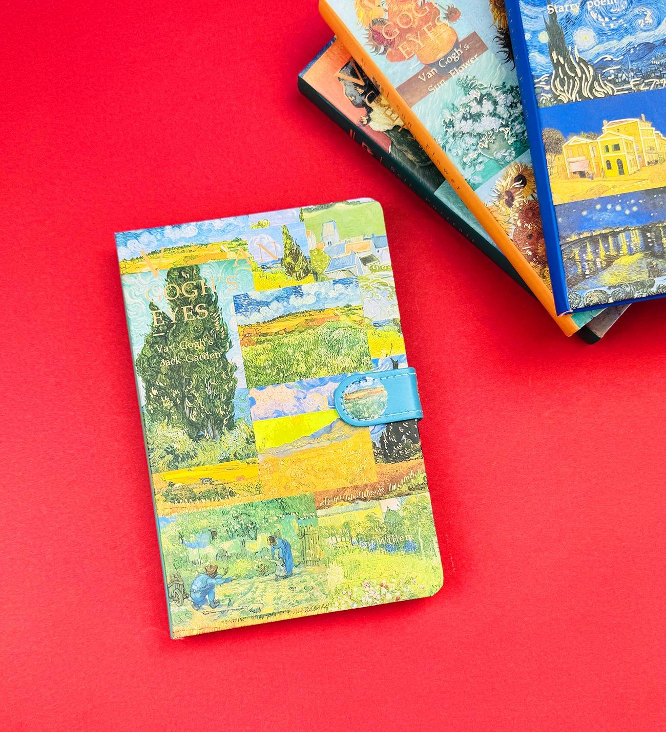 Van Gogh Kolaj Tasarımlı Mıknatıs Kapaklı Defter BM-1209giftmodaBM-1209