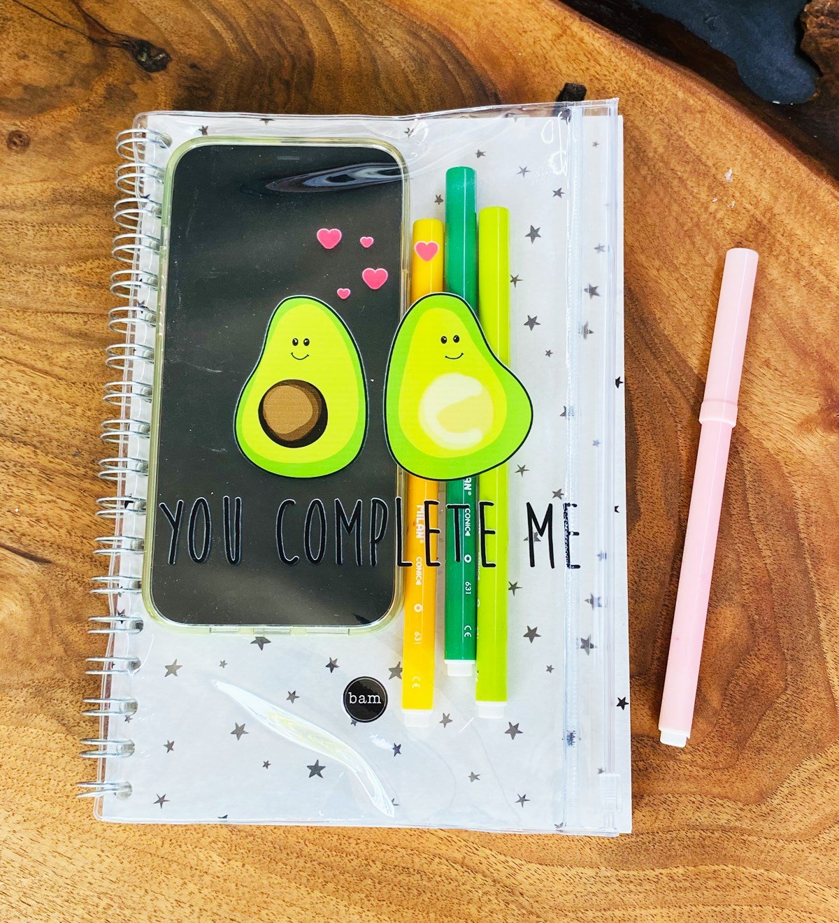 Avakado Tasarımlı Çanta Kapaklı Spiralli DeftergiftmodaGmd100323