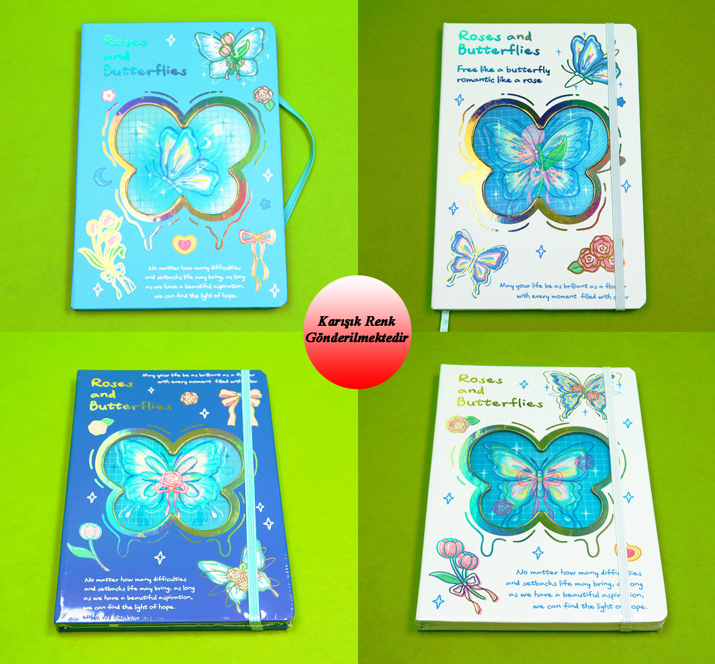 Hologram Kapaklı Kelebek DeftergiftmodaBM-2177