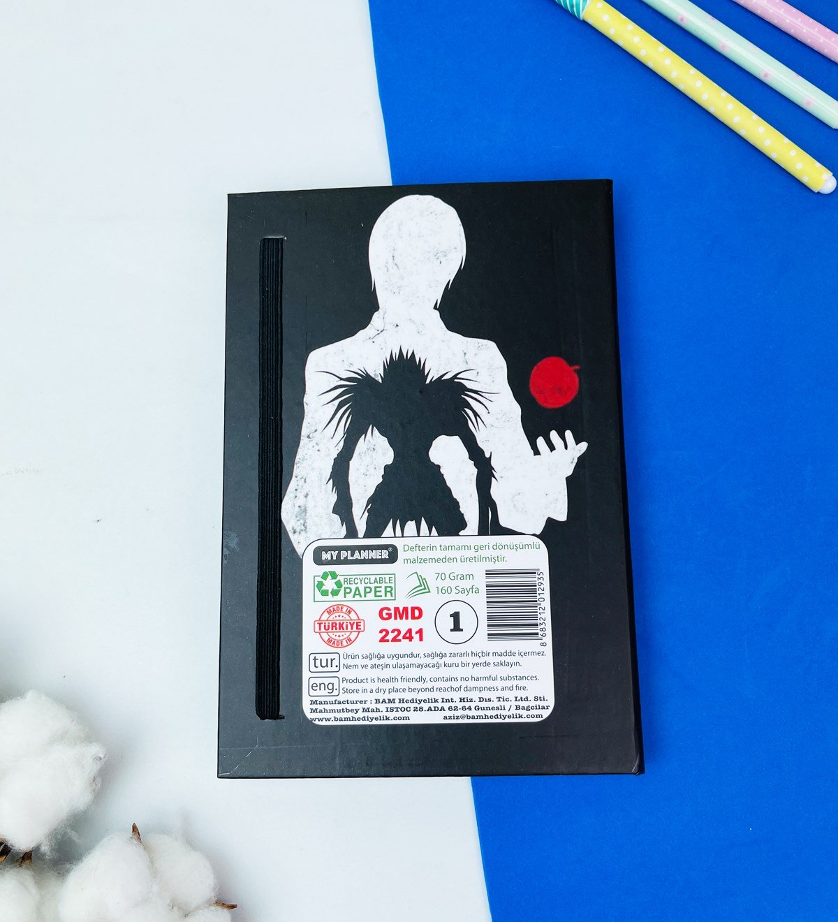Death Note 2 Tasarımlı Lastikli DeftergiftmodaGmd100380