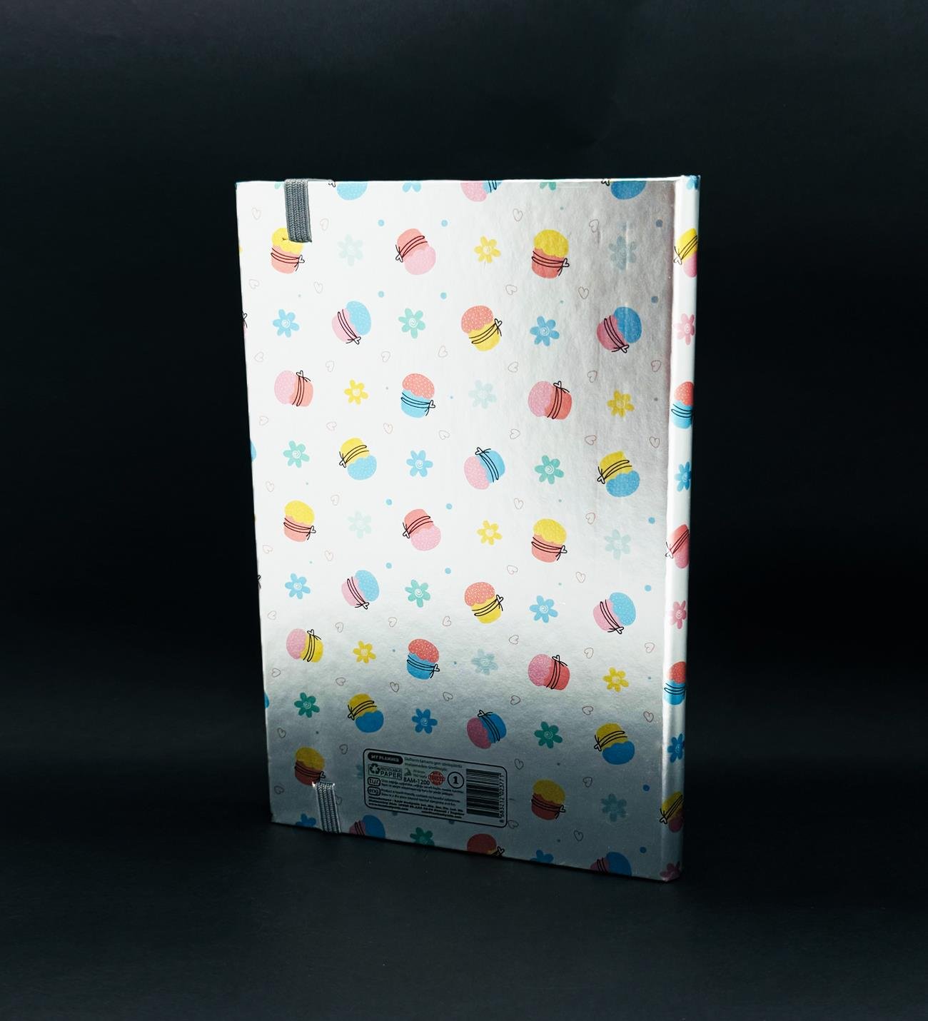 Hep Parılda Tasarımlı Metal Kapaklı Lastikli DeftergiftmodaBAM-1200	