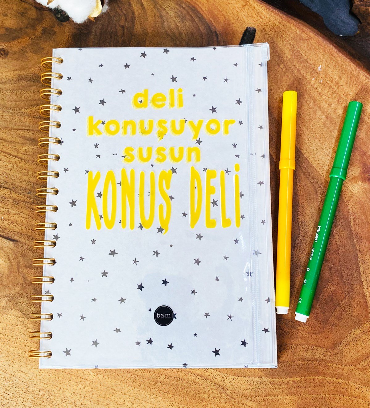 Deli Konuşuyor Susun Tasarımlı Çanta Kapaklı Spiralli DeftergiftmodaGmd100328