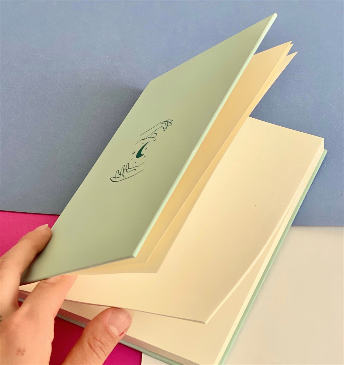 Çift El Tarot Tasarımlı Lastikli DeftergiftmodaGmd100078