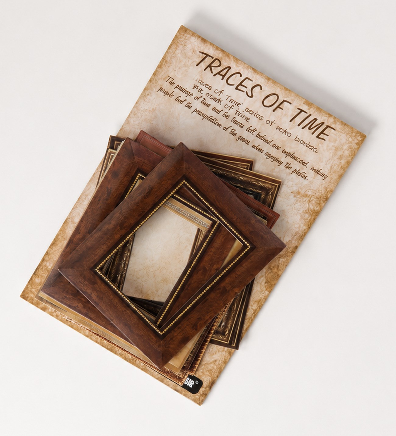 Nostaljik Çerçeve Scrapbook Süsleme Kağıt SetigiftmodaBM-2594