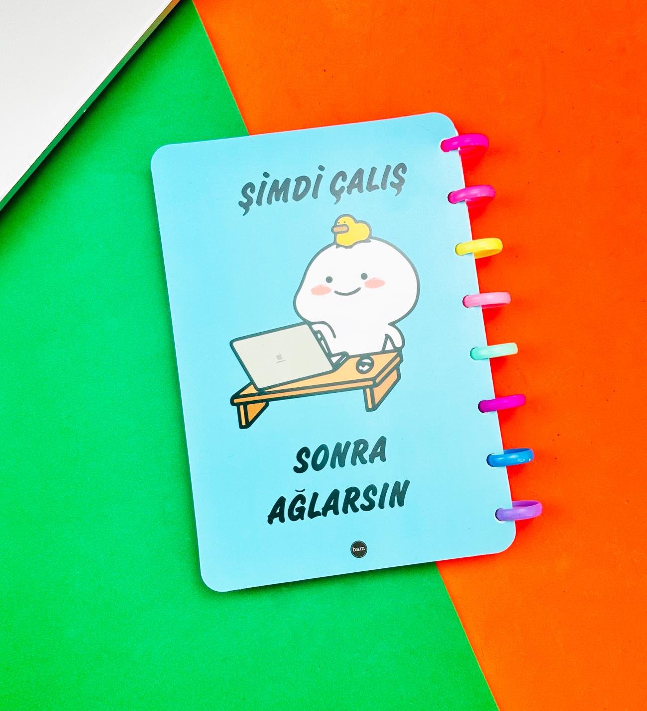 Şimdi Çalış Sonra Ağlarsın Tasarımlı Yeni Nesil Kalp Spiralli DeftergiftmodaBM-1085