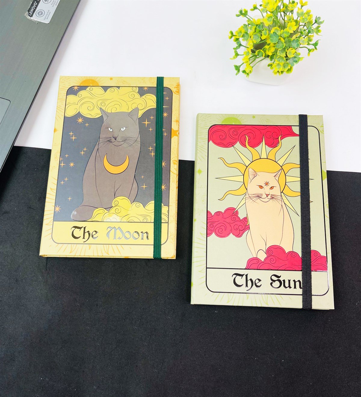 The Moon Ve The Sun Tasarımlı Lastikli DeftergiftmodaGmhs101835