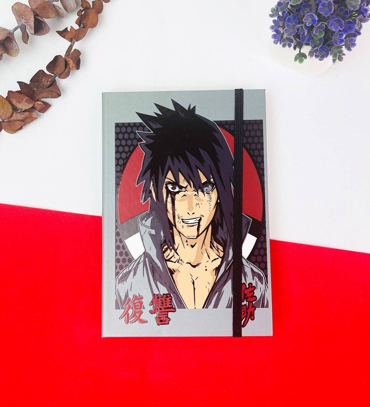 Sasuke Anime Tasarımlı Lastikli DeftergiftmodaGmd100244