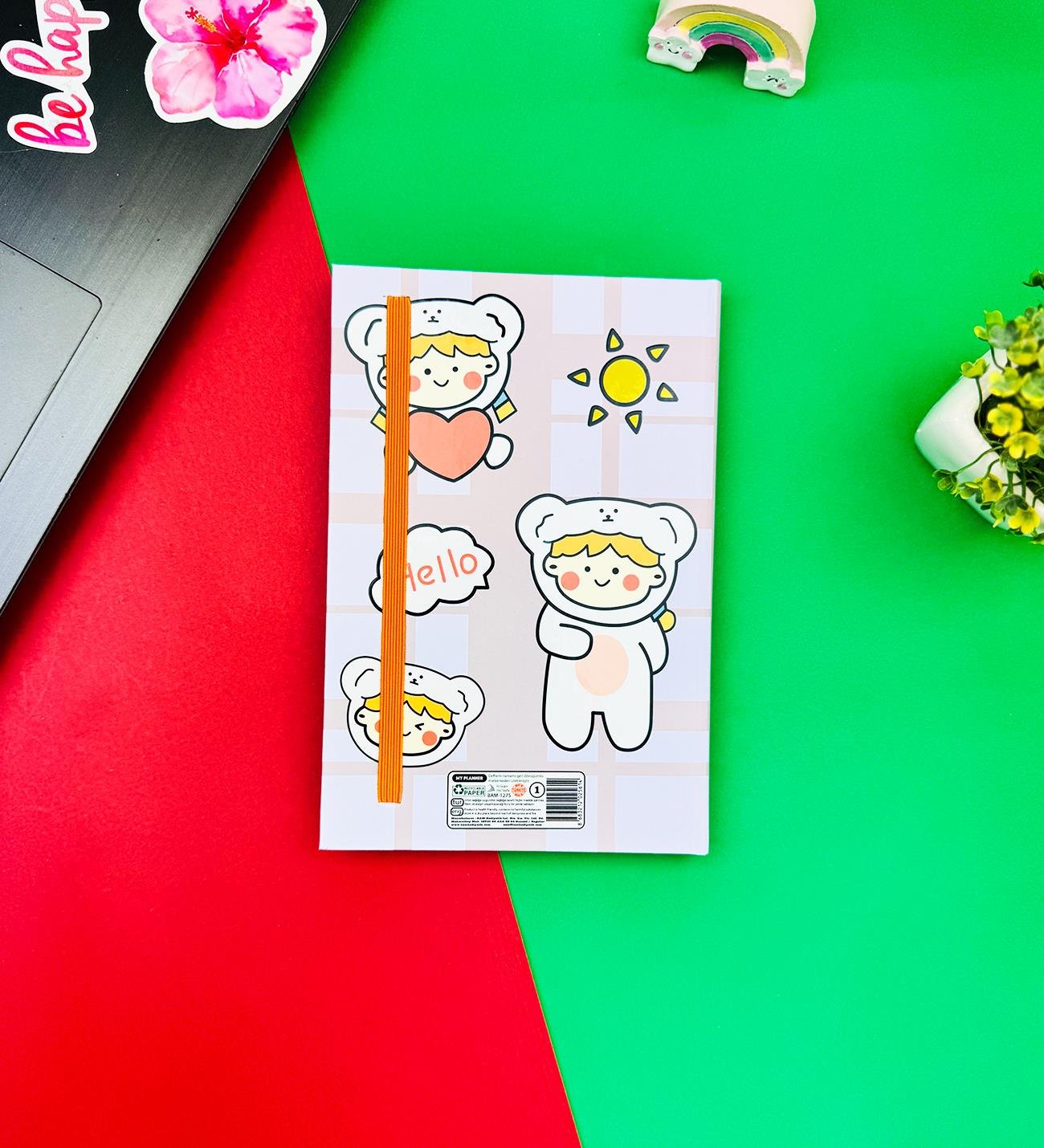 Kawaii Girl Tasarımlı Lastikli DeftergiftmodaBAM-1275	